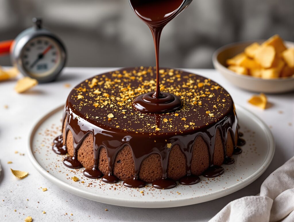 glacage miroir chocolat