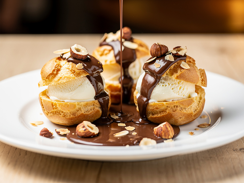 profiteroles pralinées