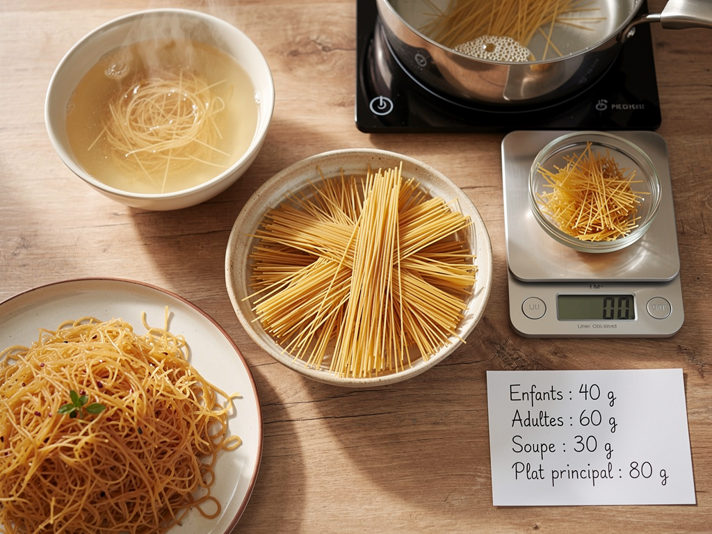 quelle quantité de vermicelle par personne