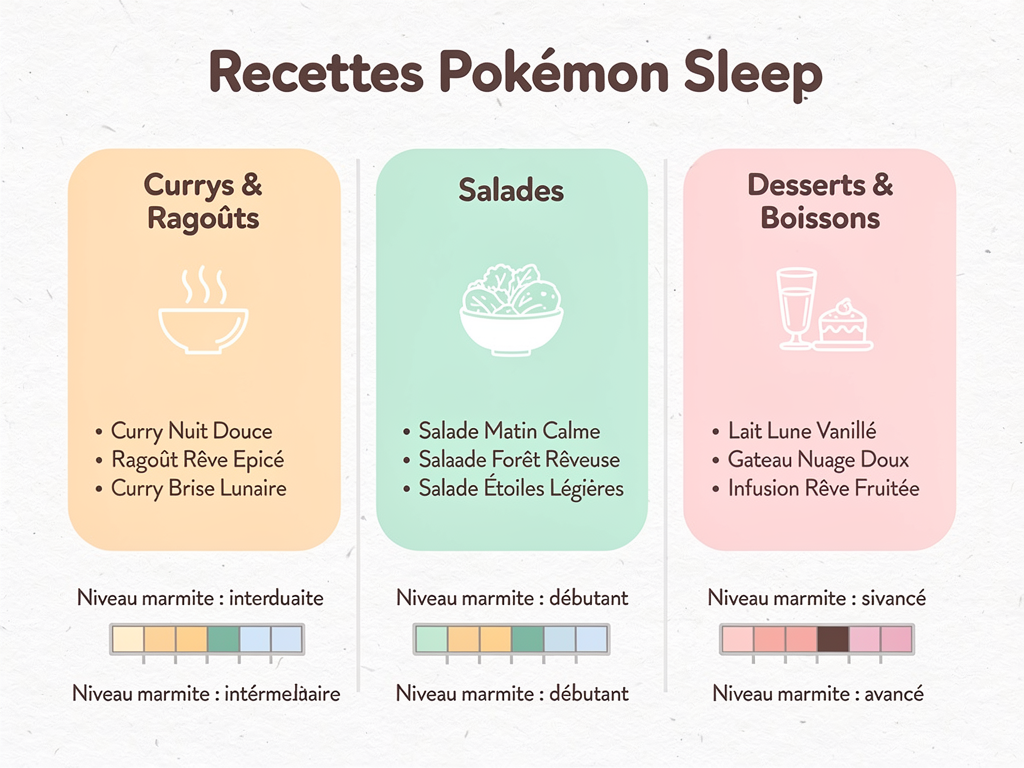 pokemon sleep recette