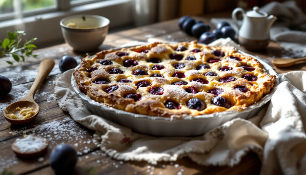 découvrez la recette facile et traditionnelle du clafoutis aux prunes de grand-mère, un dessert gourmand et savoureux qui ravira toute la famille.
