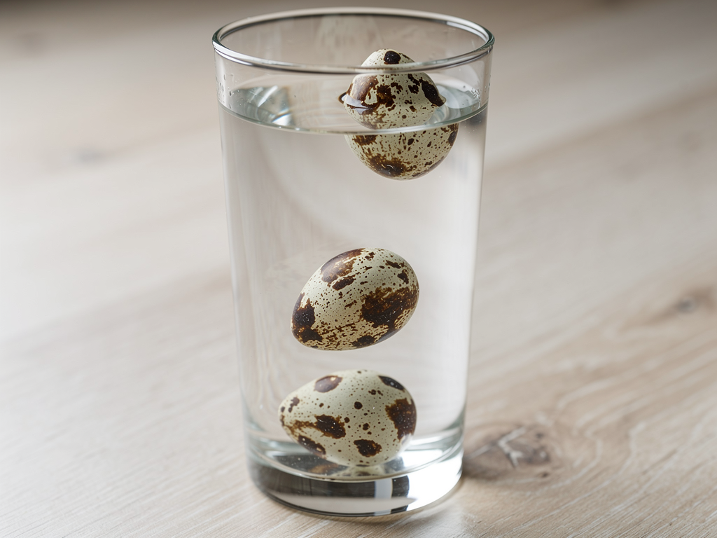 oeuf de caille qui flotte
