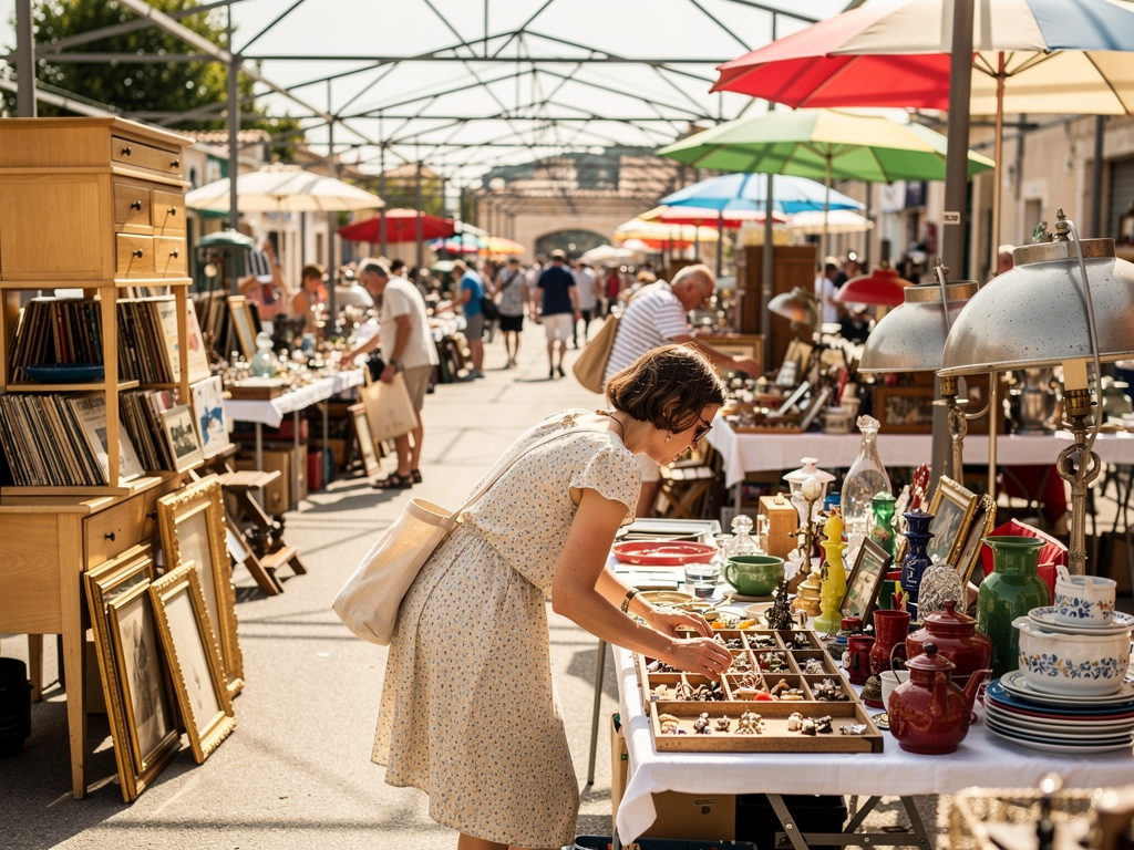 marché aux puces cap pinède