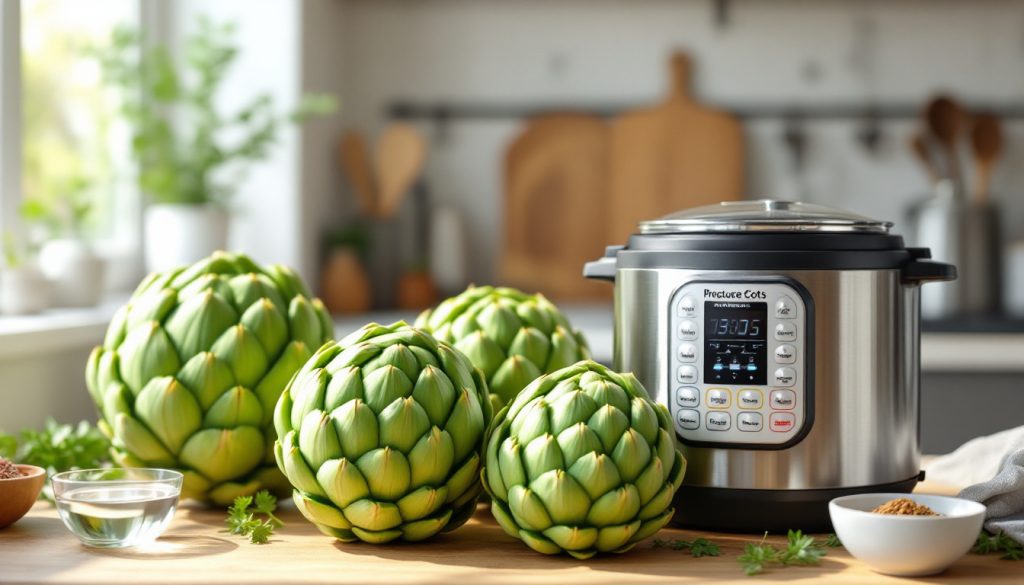 découvrez le temps de cuisson de l'artichaut à la cocotte minute selon sa taille pour une cuisson parfaite et rapide.