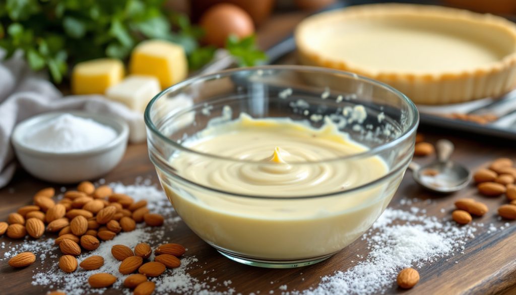 découvrez une recette facile et rapide de crème d'amande parfaite pour vos tartes gourmandes. préparez une garniture onctueuse et savoureuse en quelques minutes.