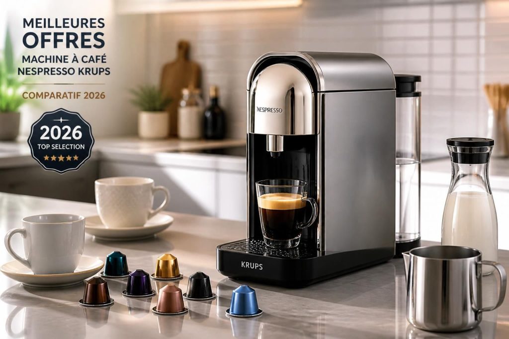 découvrez notre comparatif 2026 des machines krups nespresso et profitez des meilleures offres pour choisir votre café parfait.