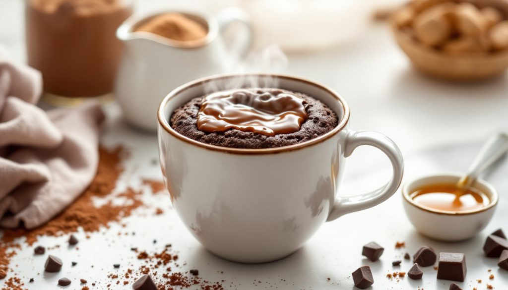 découvrez une recette saine et rapide de mug cake au chocolat, facile à préparer pour une gourmandise healthy en quelques minutes.