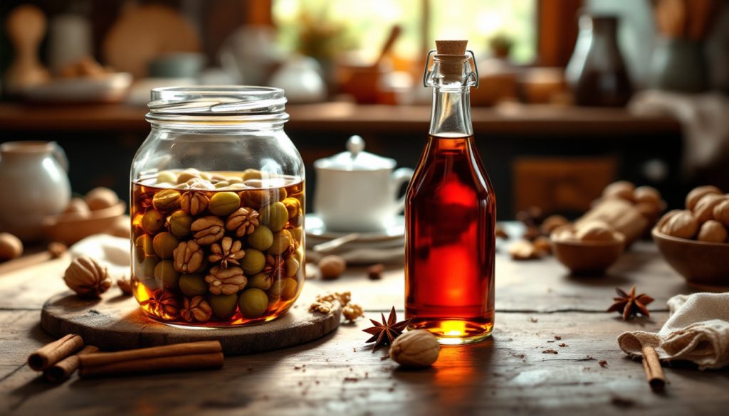 découvrez la recette traditionnelle du vin de noix de grand-mère, facile à préparer pour savourer un goût authentique et convivial.