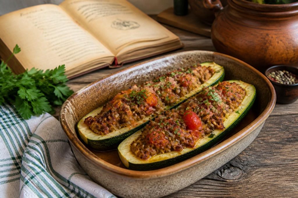 découvrez la recette traditionnelle facile et authentique des courgettes farcies façon grand-mère, un plat savoureux et réconfortant à préparer chez vous.