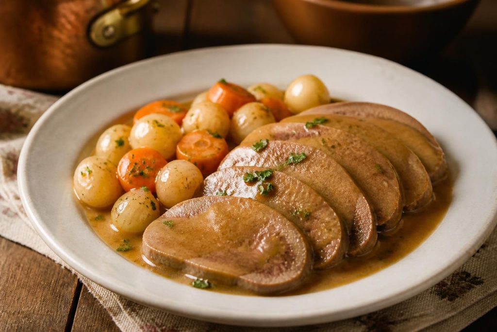 découvrez la recette traditionnelle de la langue de bœuf façon grand-mère, un plat fondant et savoureux qui ravira vos papilles.