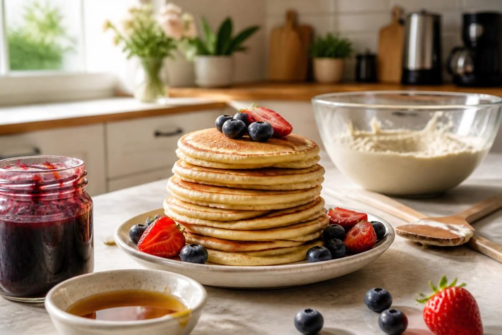 découvrez notre recette facile et rapide de pancakes protéinés maison pour un petit-déjeuner sain et énergétique. parfaits pour bien commencer la journée !