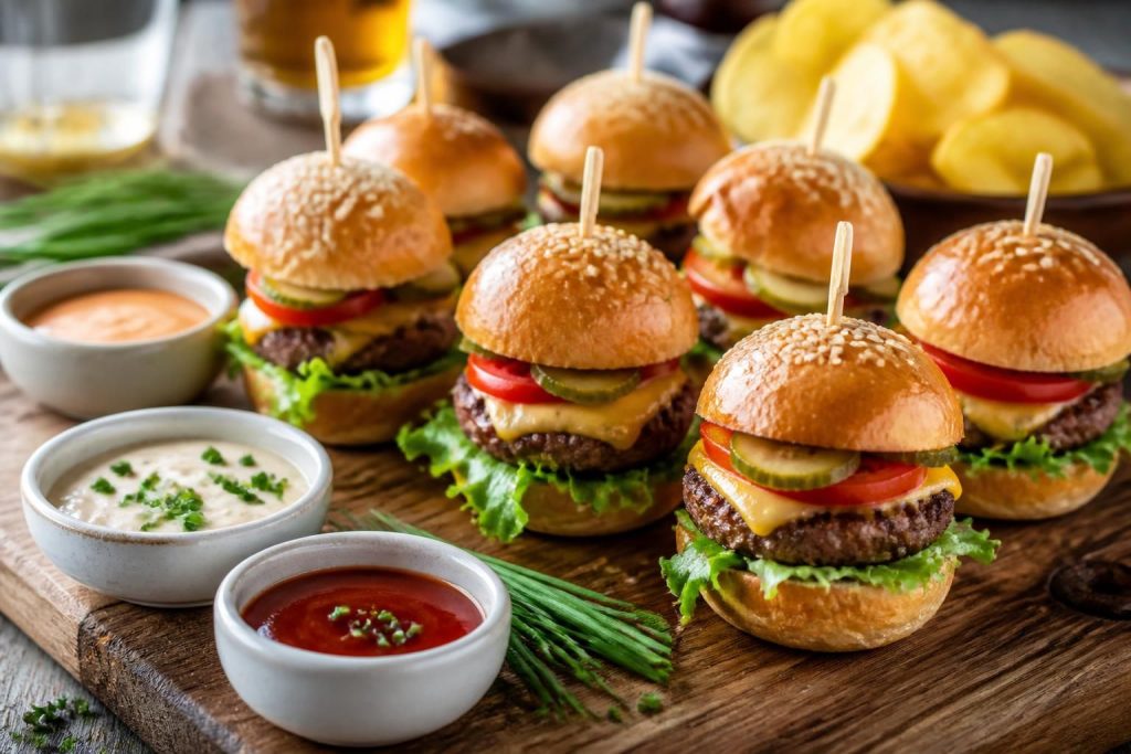 découvrez une recette facile et rapide de mini burgers parfaits pour l'apéritif. idéale pour vos soirées entre amis, cette recette simple ravira tous les palais !