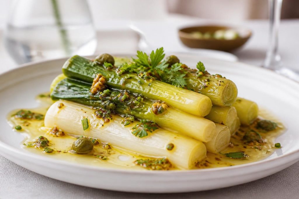 découvrez notre recette facile et raffinée de poireaux vinaigrette gastronomique, idéale pour sublimer vos repas avec une touche élégante et savoureuse.