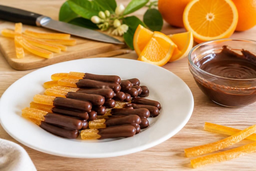découvrez une recette simple et rapide pour préparer des orangettes au chocolat maison, délicieuses et gourmandes, parfaites pour toutes les occasions.