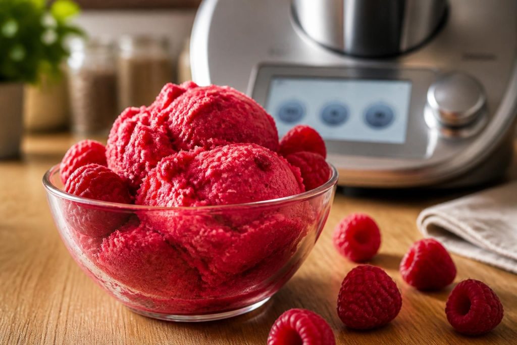 découvrez une recette facile et rapide de sorbet framboise au thermomix, parfaite pour un dessert fruité et rafraîchissant en toute simplicité.
